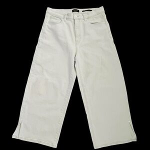 Banana Republic Jeans Size 31 Short High Rise Wide Leg Crop Premium Denim Lt Blu